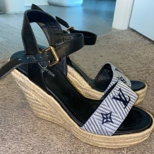Louis Vuitton espadrille wedges
